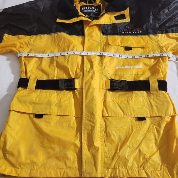 Mossi Men's SZ Medium Yellow Black Multi-Pocket Moto Sports Snow Hiking Jacket - Picture 13 of 16